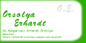 orsolya erhardt business card